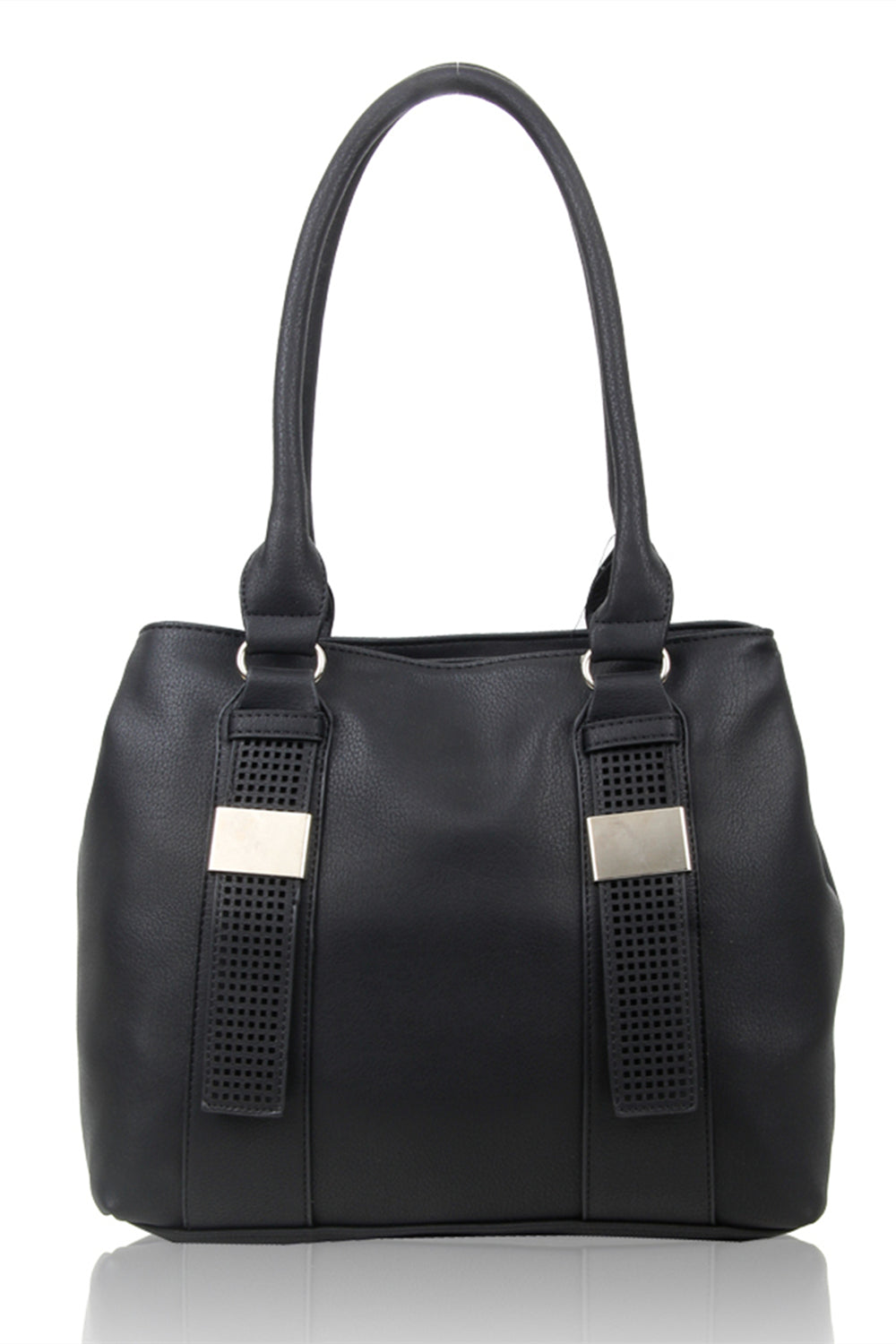 RS17007 Twin Cut-Out Belts Designed Two Compartments Shoulder Bag