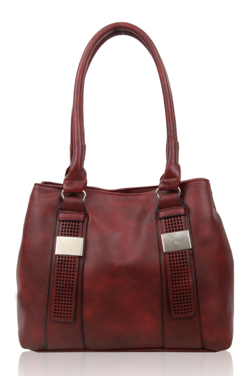 RS17007 Twin Cut-Out Belts Designed Two Compartments Shoulder Bag
