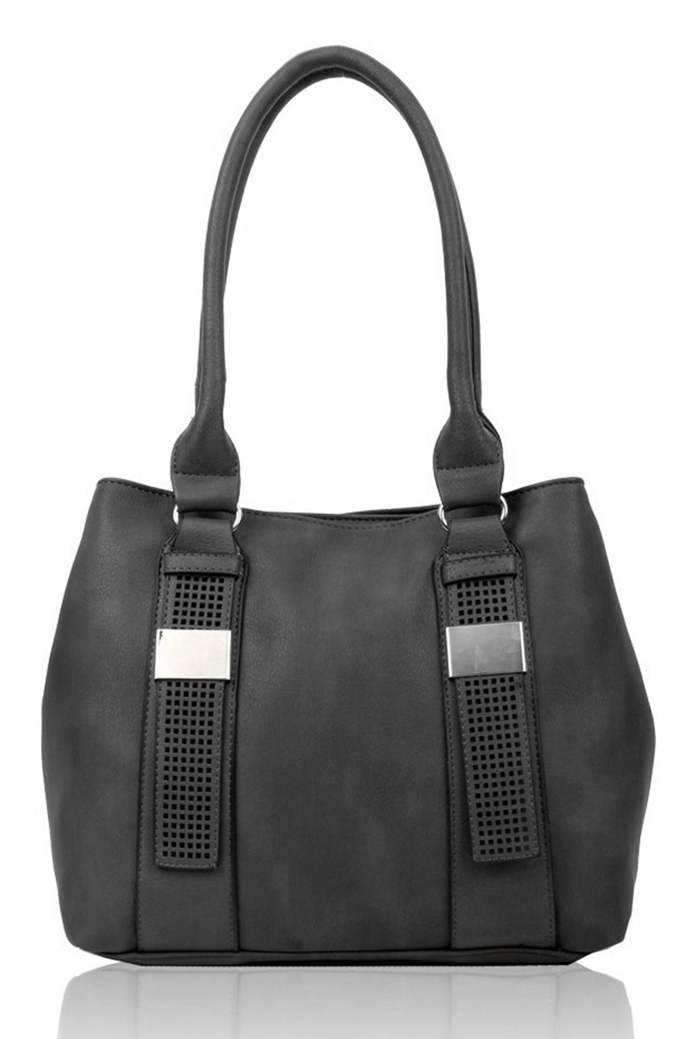 RS17007 Twin Cut-Out Belts Designed Two Compartments Shoulder Bag