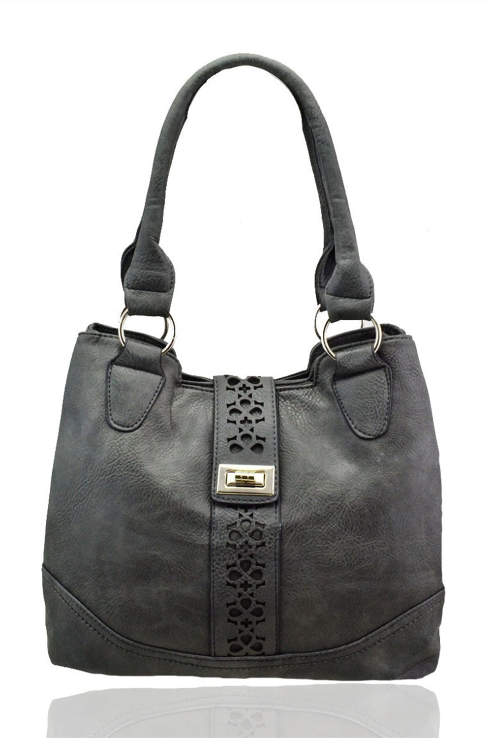 RS14106 Cut-Out Patterned Flap Over Strap Shoulder Bag