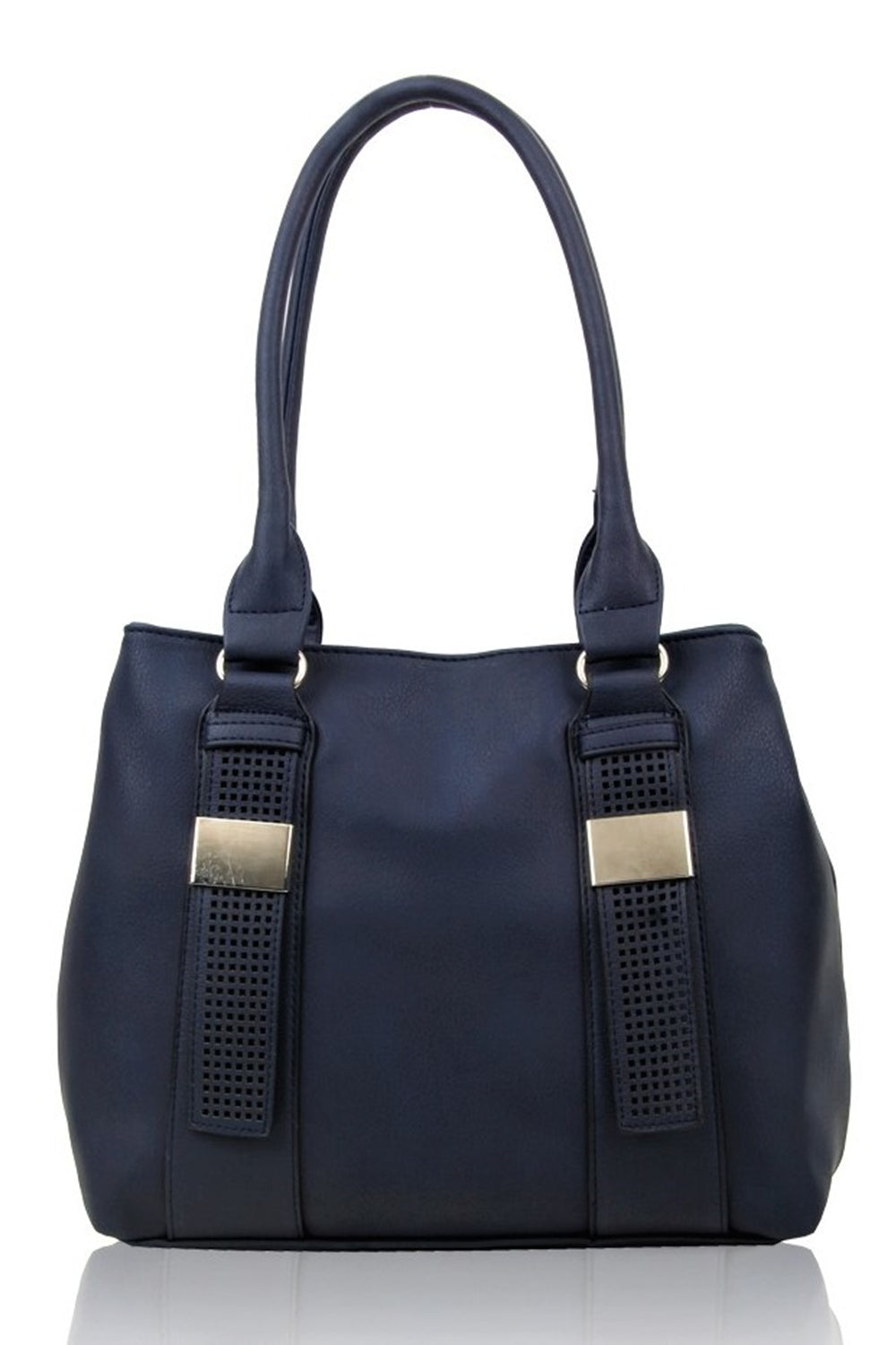 RS17007 Twin Cut-Out Belts Designed Two Compartments Shoulder Bag
