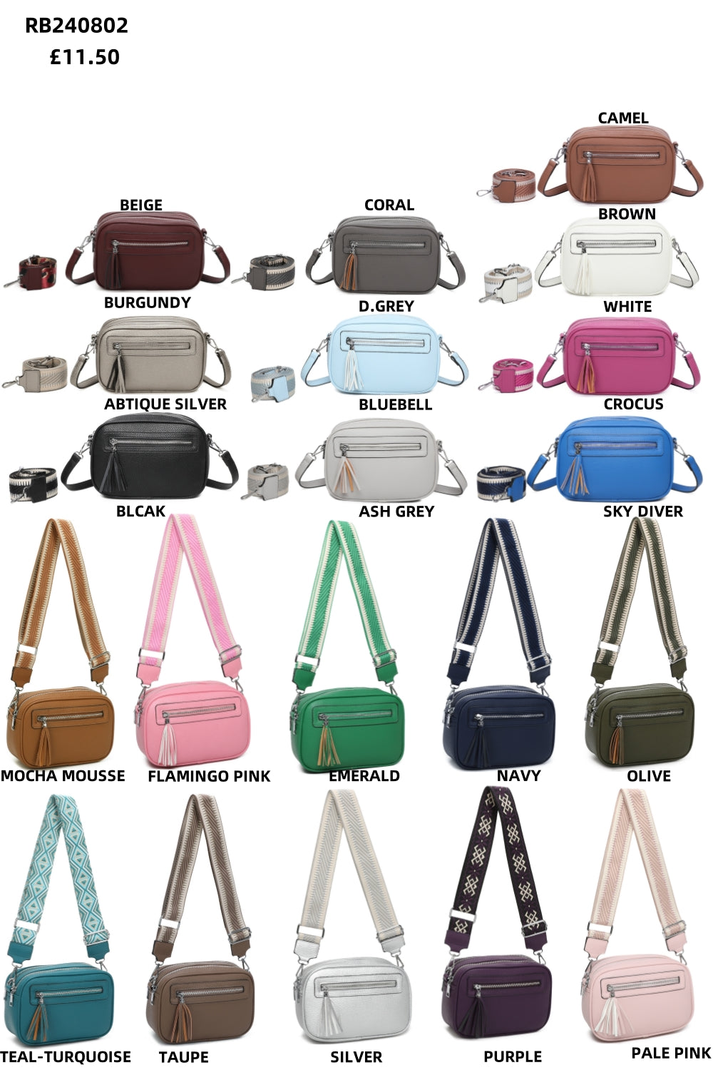 RB240802-Urban Charm Tassel Crossbody Bag (Copy)