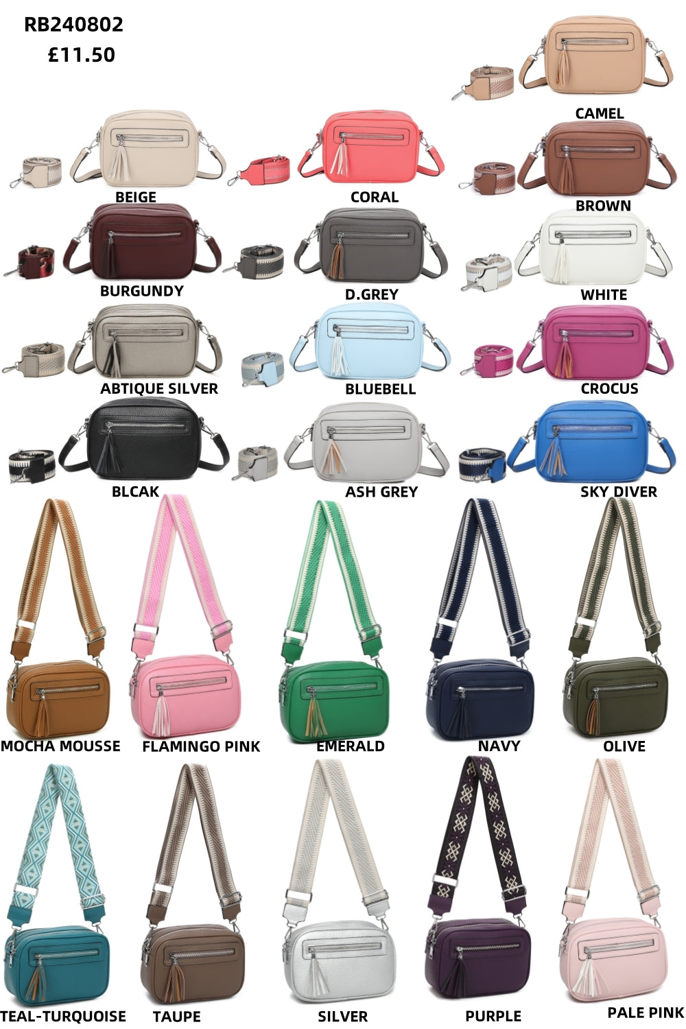 RB240802-Urban Charm Tassel Crossbody Bag (Copy)