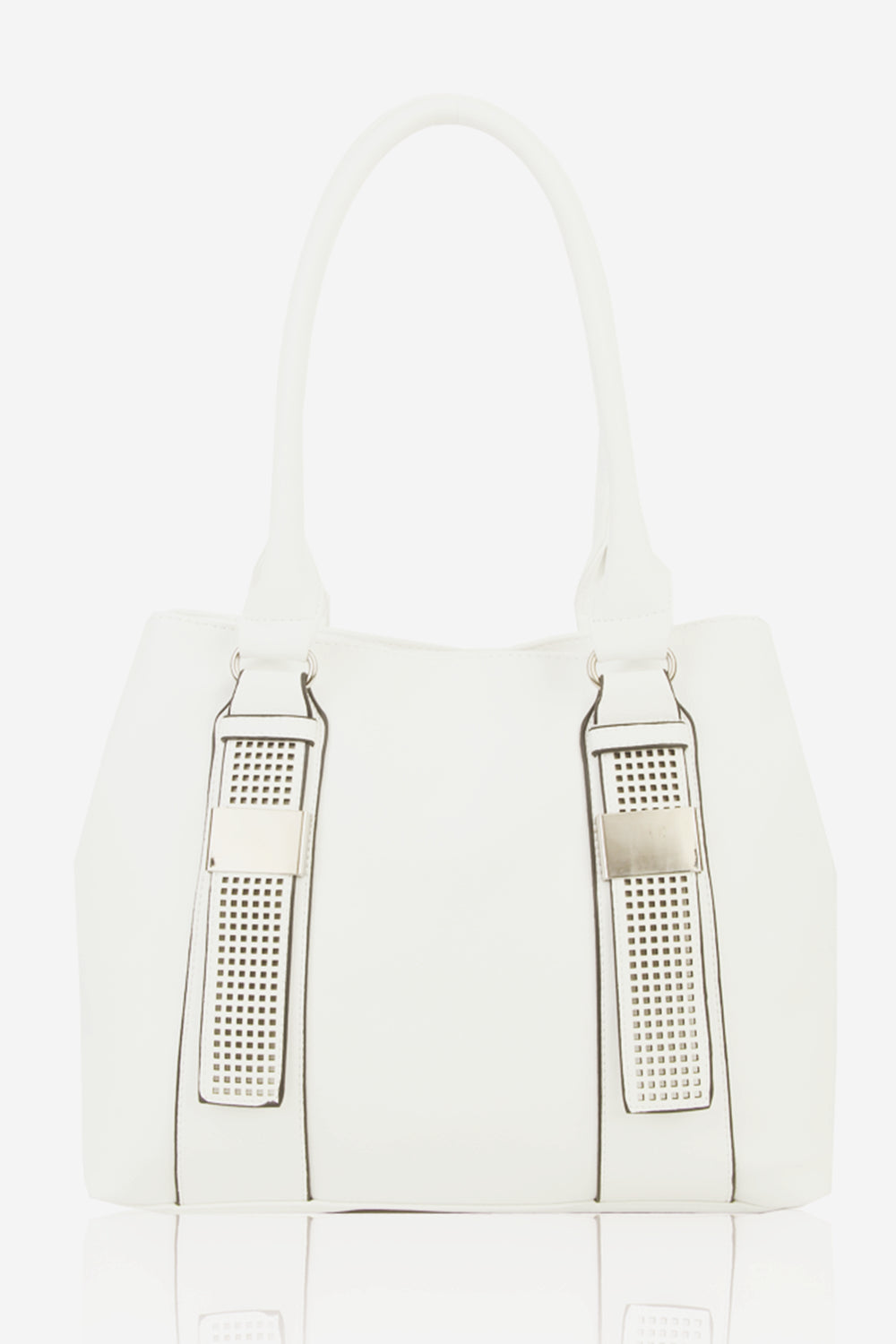 RS17007 Twin Cut-Out Belts Designed Two Compartments Shoulder Bag