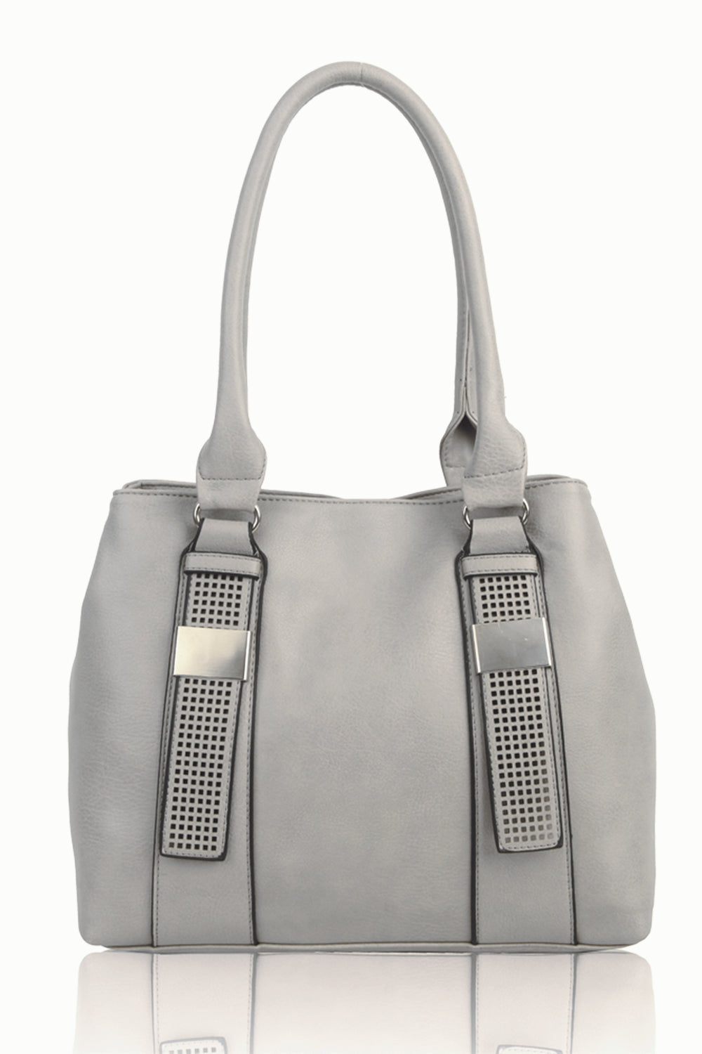 RS17007 Twin Cut-Out Belts Designed Two Compartments Shoulder Bag