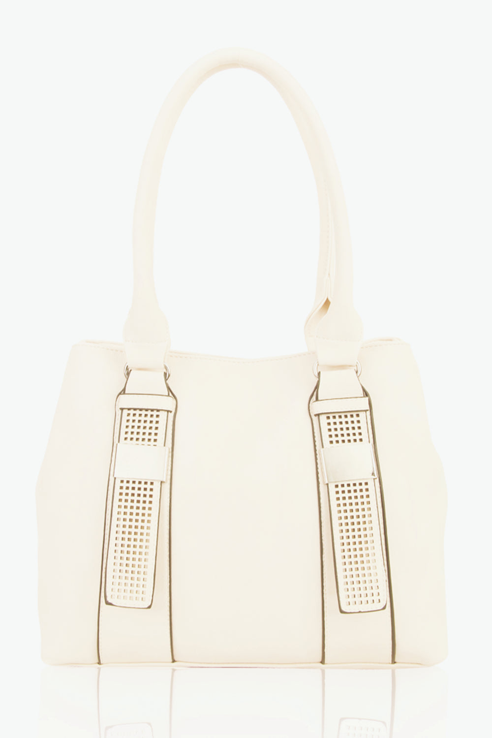 RS17007 Twin Cut-Out Belts Designed Two Compartments Shoulder Bag