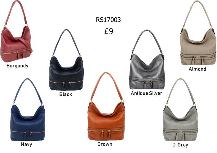 RS17003 Zip Pocket Details Shoulder Bag