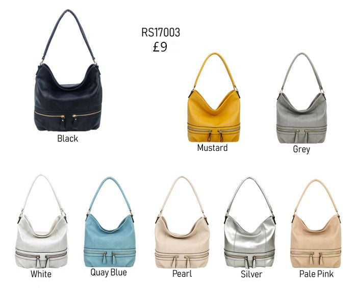 RS17003 Zip Pocket Details Shoulder Bag