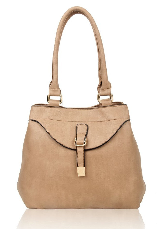 RS17006 Strap Detail Shoulder Bag With Two Compartments