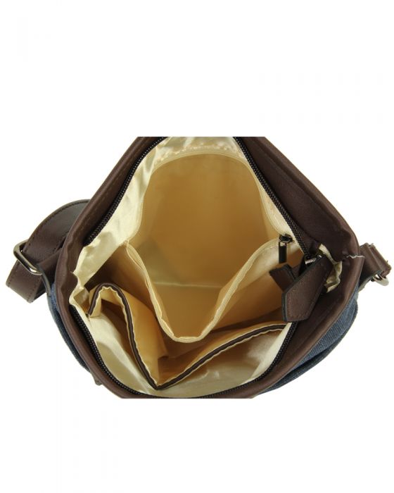 RX160431 Canvas Star Patterned Cross-Body Bag