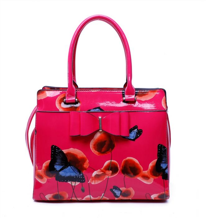 RJ200811 2IN1 Poppy Flower & Butterfly Bucket Shaped With Purse Set