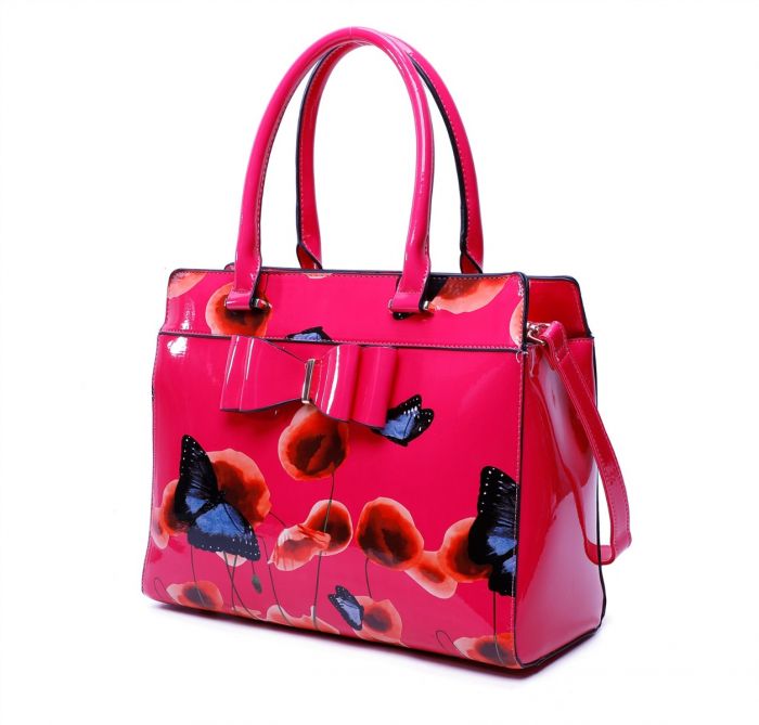 RJ200811 2IN1 Poppy Flower & Butterfly Bucket Shaped With Purse Set