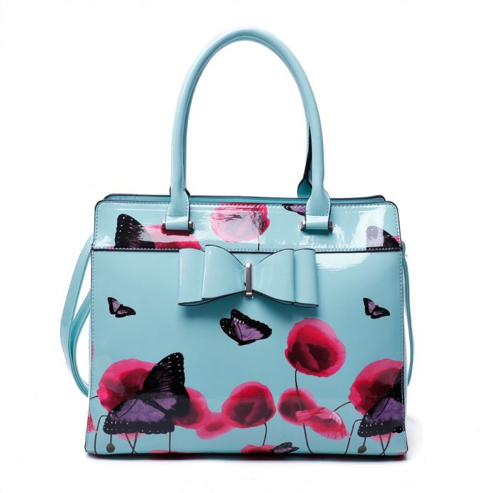 RJ200811 2IN1 Poppy Flower & Butterfly Bucket Shaped With Purse Set