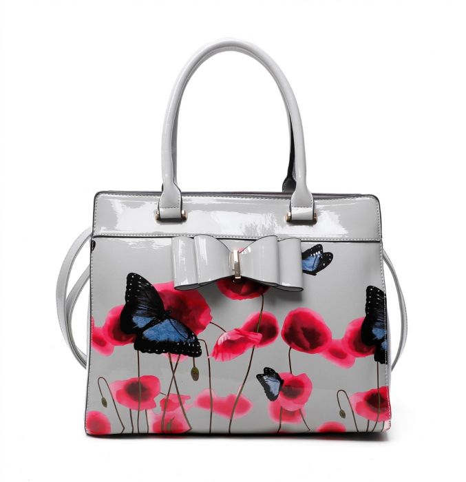 RJ200811 2IN1 Poppy Flower & Butterfly Bucket Shaped With Purse Set