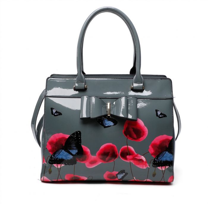 RJ200811 2IN1 Poppy Flower & Butterfly Bucket Shaped With Purse Set