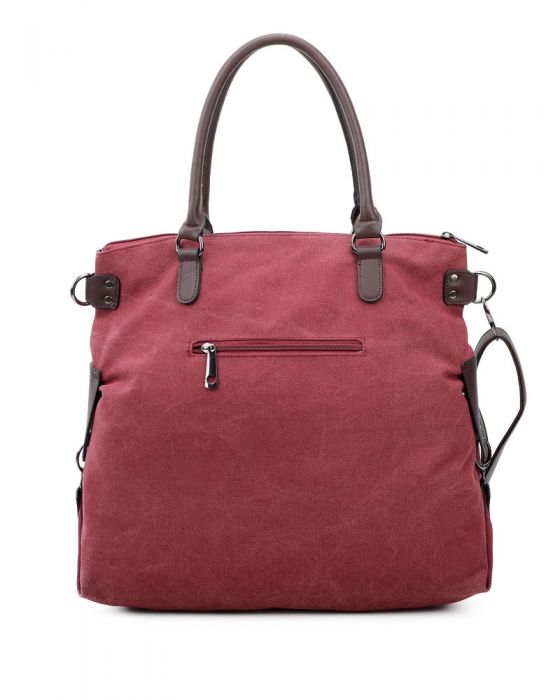 RX160163-Canvas Tote Bag With Glitter Star Patterned