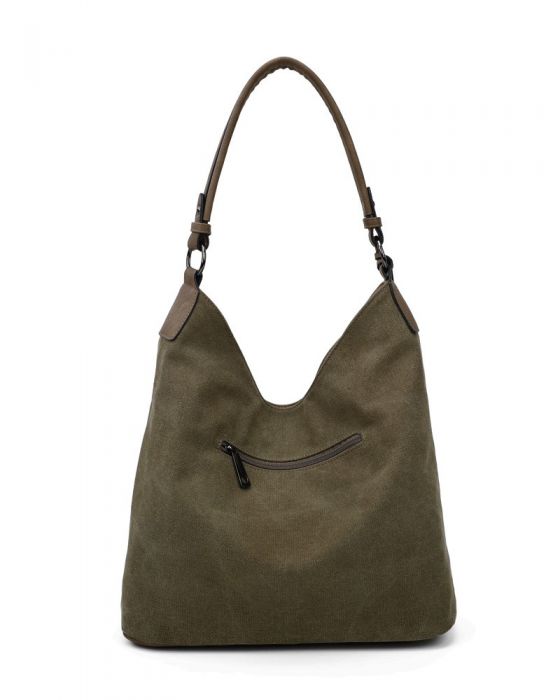 RX170147-W Canvas Tote Bag With Glitter Star Patterned