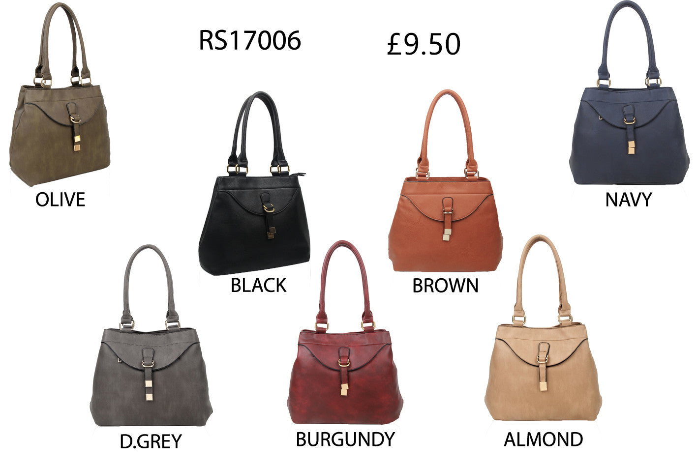 RS17006 Strap Detail Shoulder Bag With Two Compartments