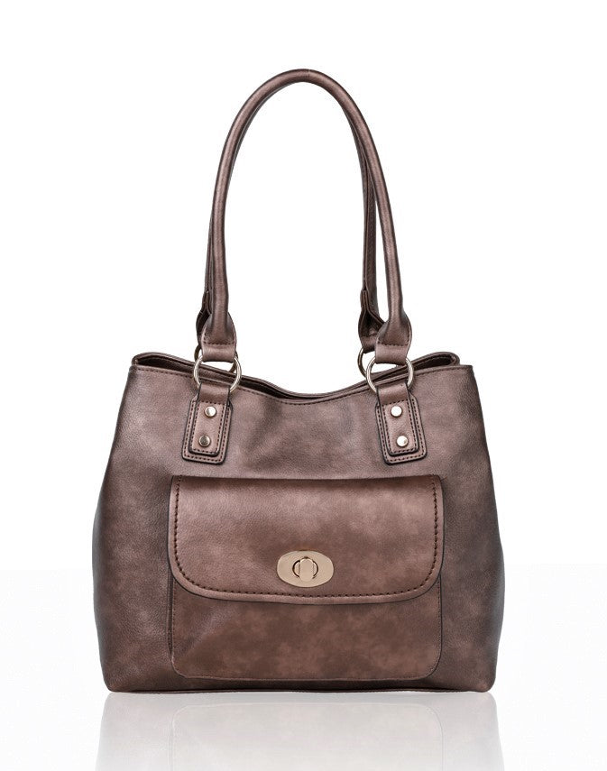 RS17002 Front Pocket Designed Two Compartments Shoulder Bag
