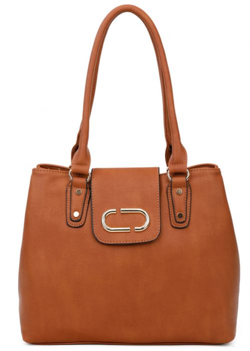 RS18002 Two Compartments Faux leather Shoulder Bag