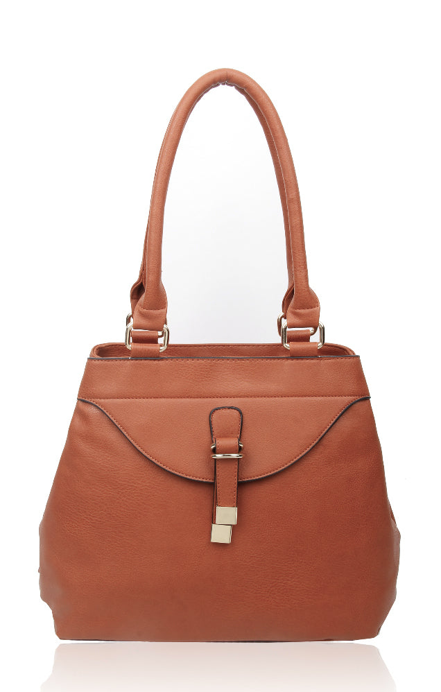 RS17006 Strap Detail Shoulder Bag With Two Compartments