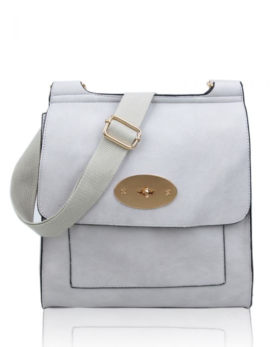 RX160431 Canvas Star Patterned Cross-Body Bag