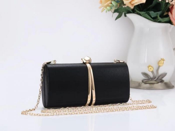 RZ1893 Elegant Clutch Handbag With Front Metal Strap Detail
