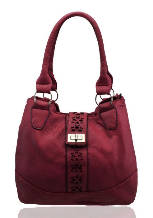 RS14106 Cut-Out Patterned Flap Over Strap Shoulder Bag
