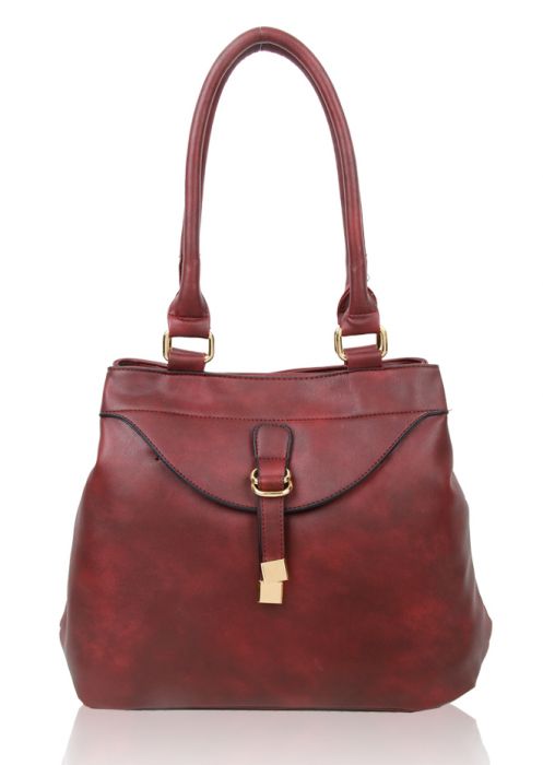 RS17006 Strap Detail Shoulder Bag With Two Compartments