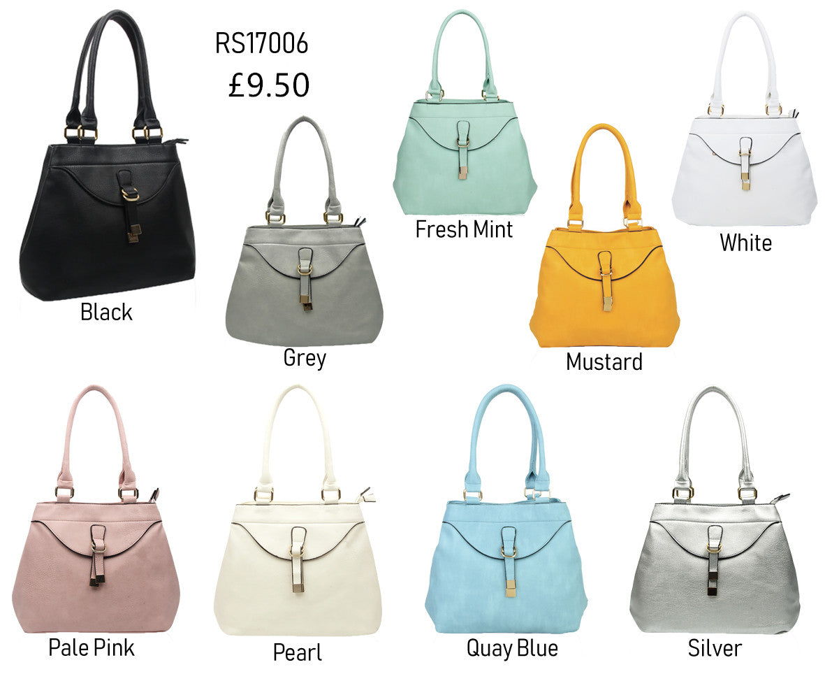 RS17006 Strap Detail Shoulder Bag With Two Compartments