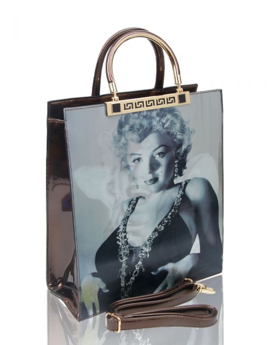 RJ160501-M Monroe 3D Print Top-Handle Handbag
