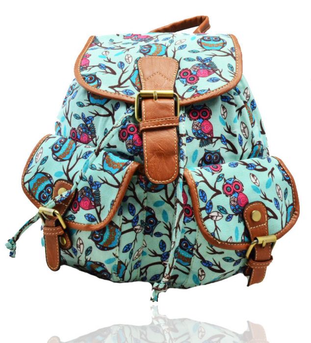 X2428B-BD Bird Print Backpack Rucksack Bag