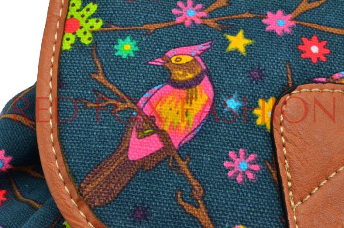 X2428B-BD Bird Print Backpack Rucksack Bag