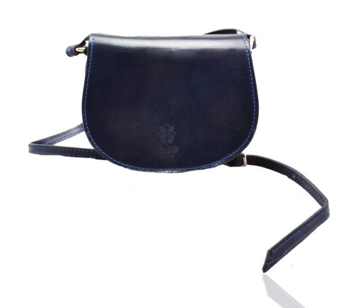 V0027 Small Leather Saddle shoulder bag 2 compartments