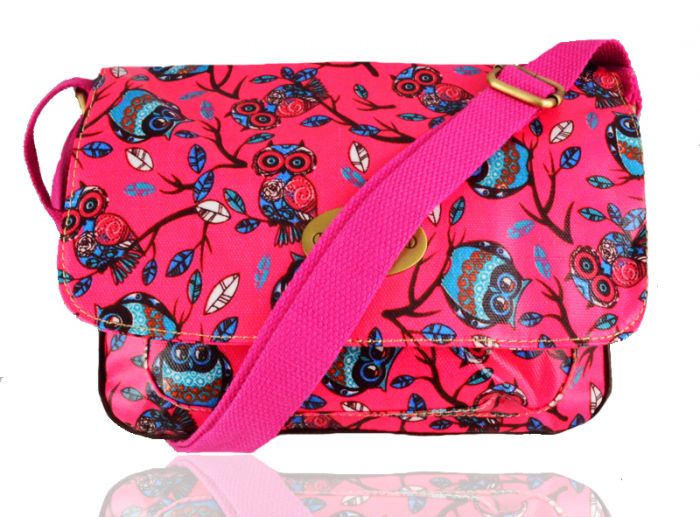 H6060-OWL4 Print Waterproof Satchel Bag