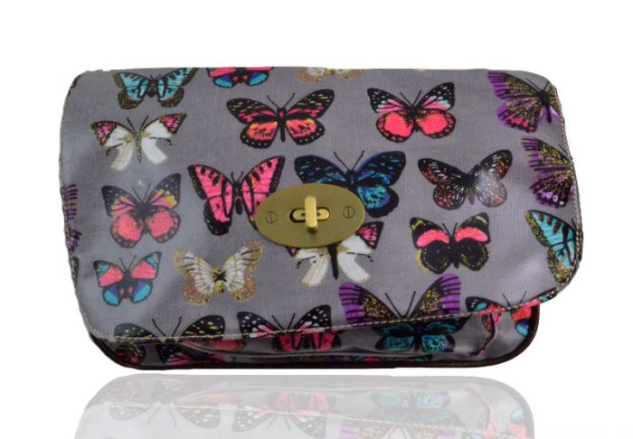 H6060-B Butterfly Patterned Waterproof Satchel Bag