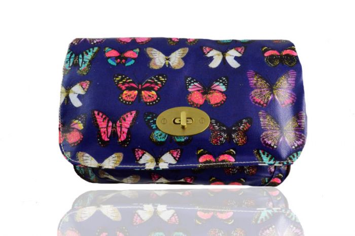 H6060-B Butterfly Patterned Waterproof Satchel Bag