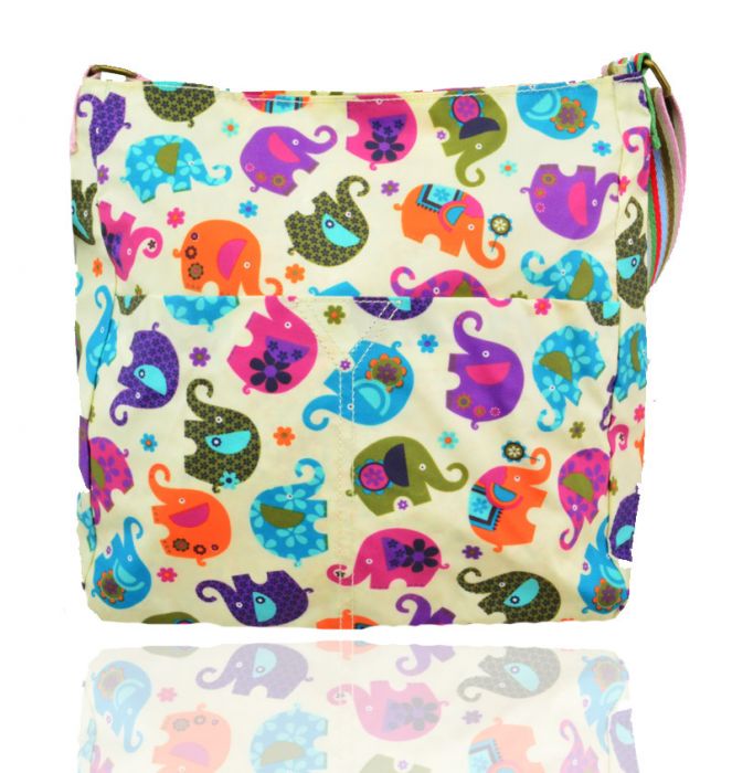TC13001-EL Elephant Patterned Waterproof Messenger Bag