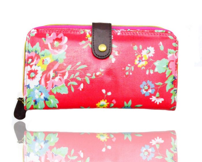 K2-Floral Long bifold purse wallet