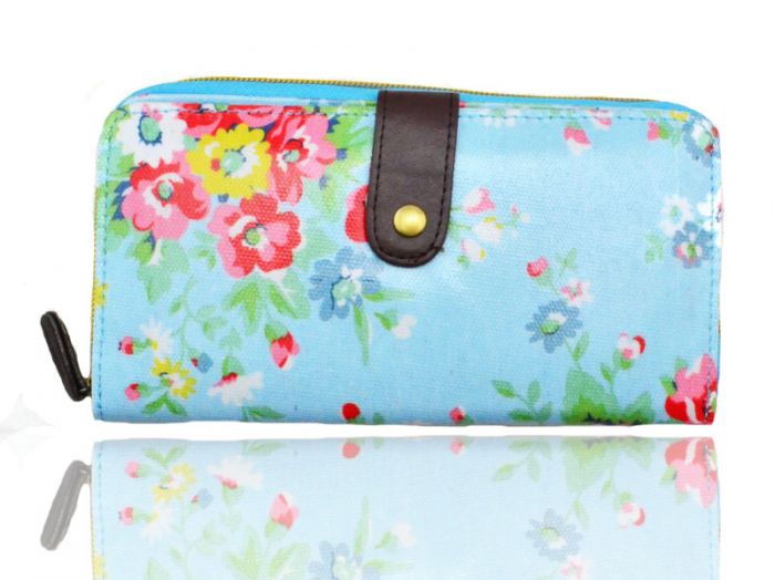 K2-Floral Long bifold purse wallet