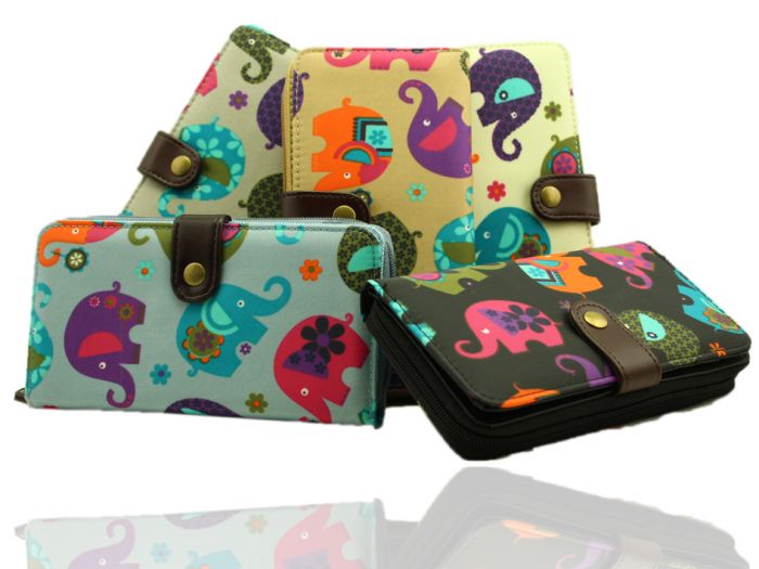 K2-EL Eplephant Long purse wallet with belt button TC waterproof material