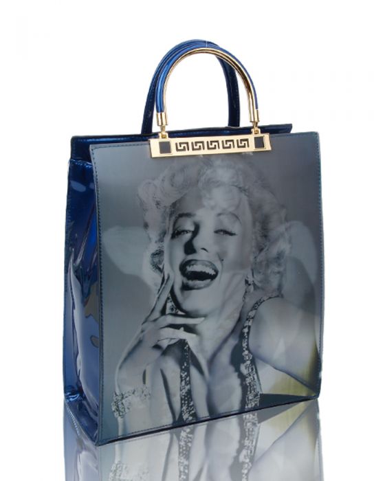 RJ160501-M Monroe 3D Print Top-Handle Handbag