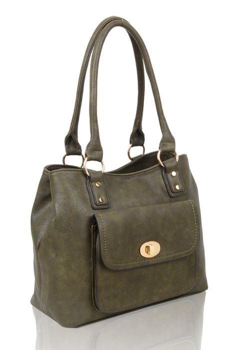 RS17002 Front Pocket Designed Two Compartments Shoulder Bag