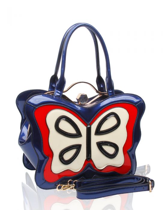 RD160443 Butterfly Shaped Patent Shoulder Bag