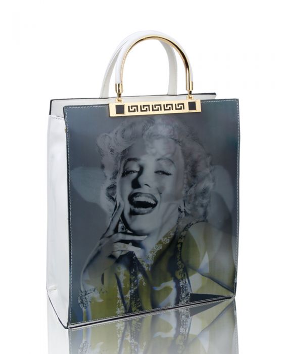 RJ160501-M Monroe 3D Print Top-Handle Handbag
