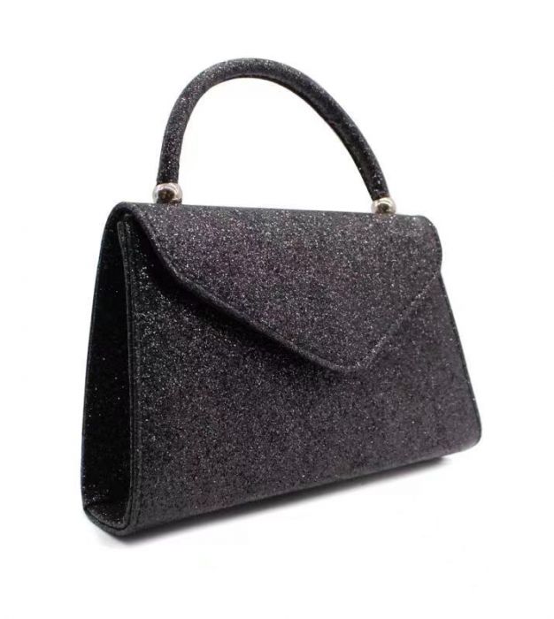 RC2101 Glitter covered single handle clutch bag