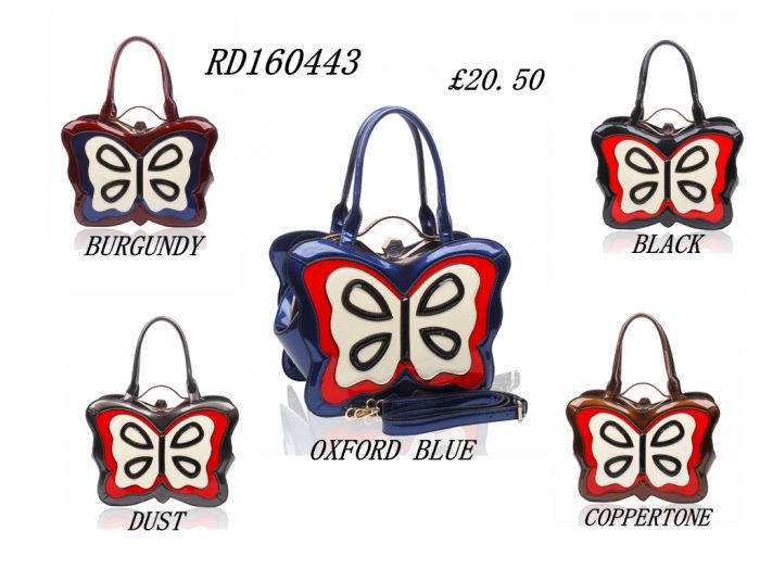 RD160443 Butterfly Shaped Patent Shoulder Bag