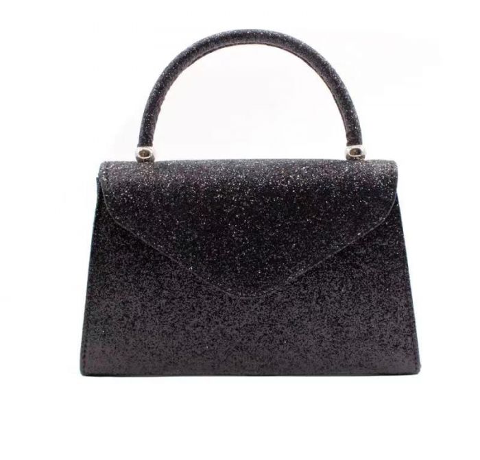 RC2101 Glitter covered single handle clutch bag