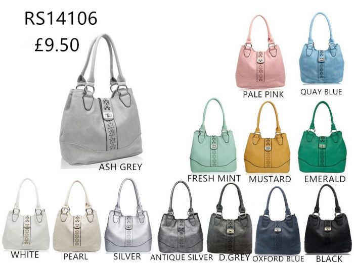 RS14106 Cut-Out Patterned Flap Over Strap Shoulder Bag