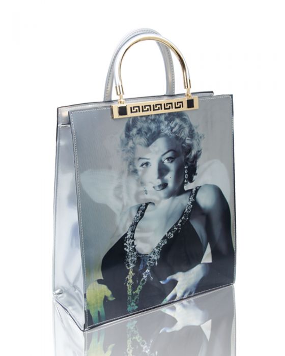RJ160501-M Monroe 3D Print Top-Handle Handbag